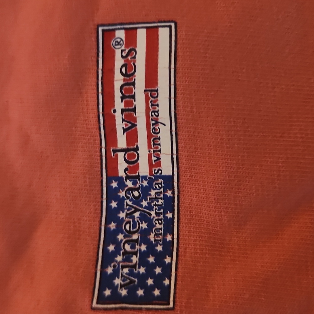 Vinyard Vines Patriotic Shirt Boys Coral T-Shirt Pocket size L Martha's vinyard - Picture 3 of 6